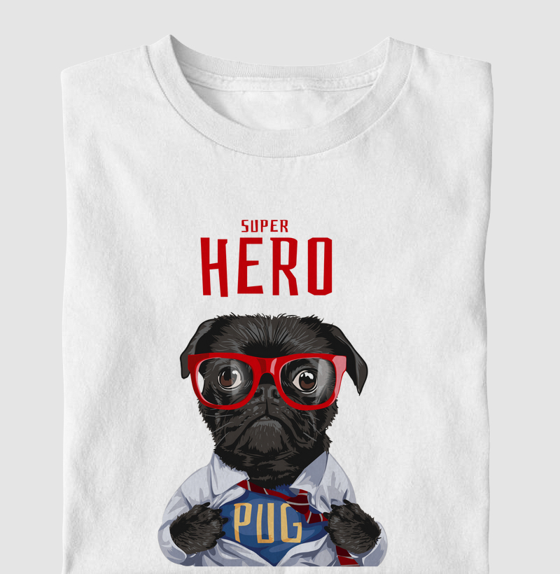 Camiseta Super Hero Pug