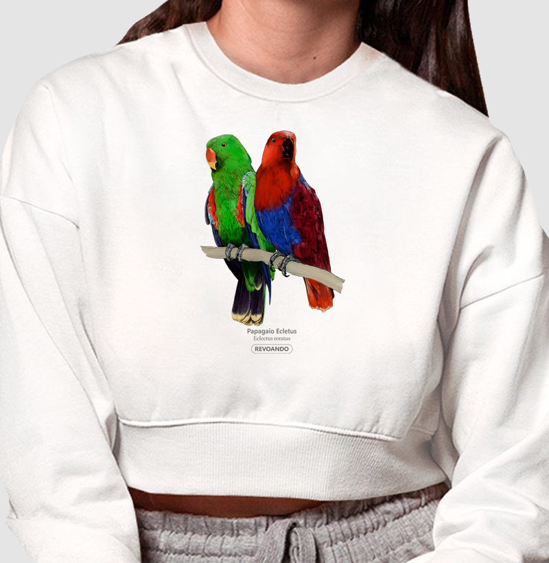 Love Friends - Papagaio Ecletus - Moletom Cropped