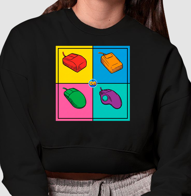 moletom cropped Mouses PopArt