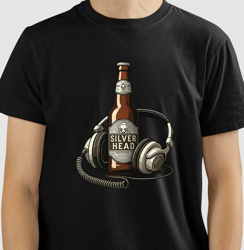 Camiseta Silver Cerveja e Musica