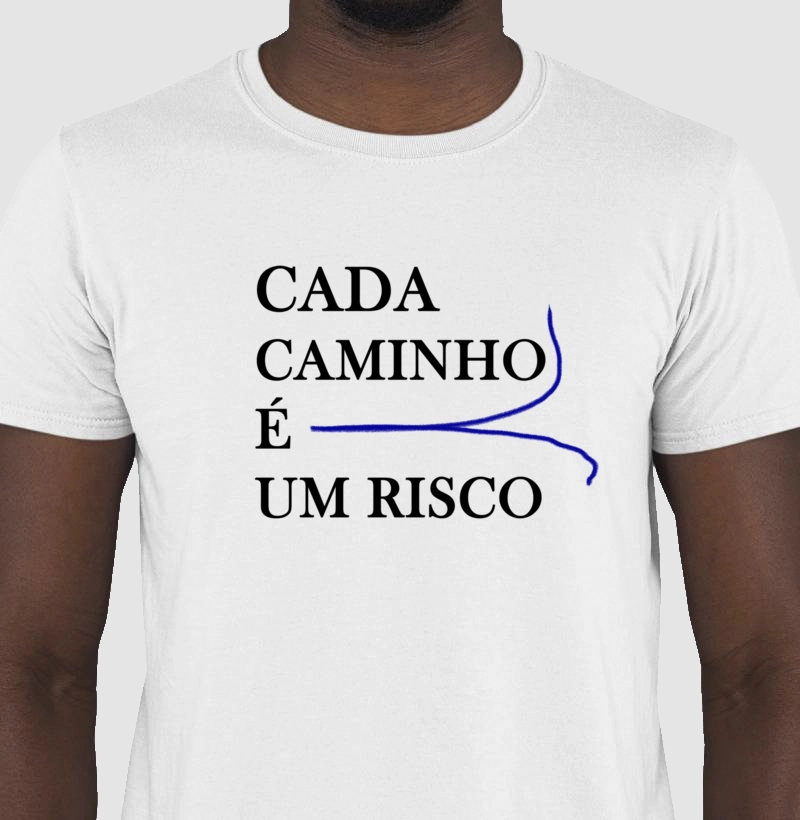 CADA CAMINHO masc. - Puro algodão 30:1, fio penteado, malha superior, caimento perfeito.