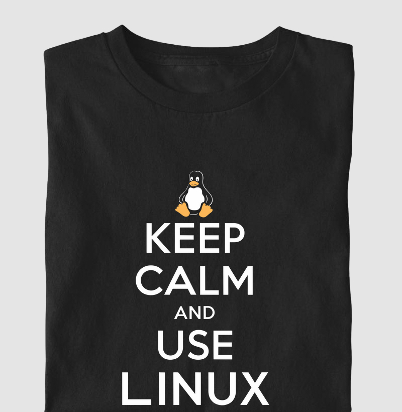 Camiseta Linux "Keep Calm and Use Linux" (LIN)