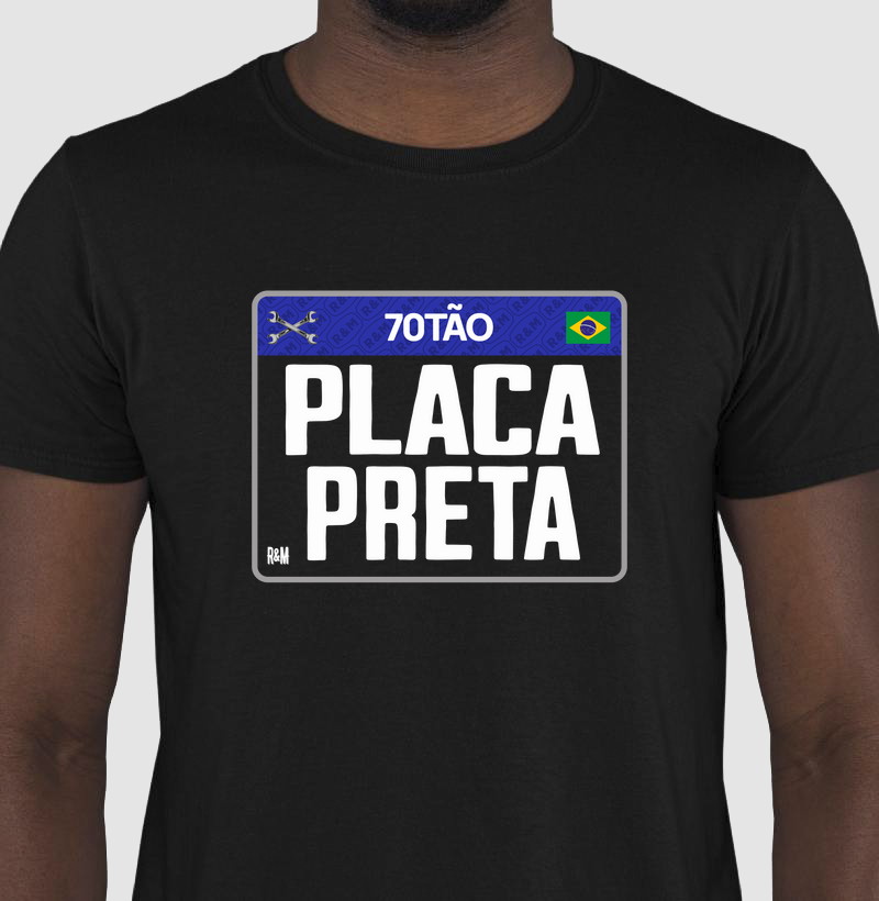 70tão Placa Preta
