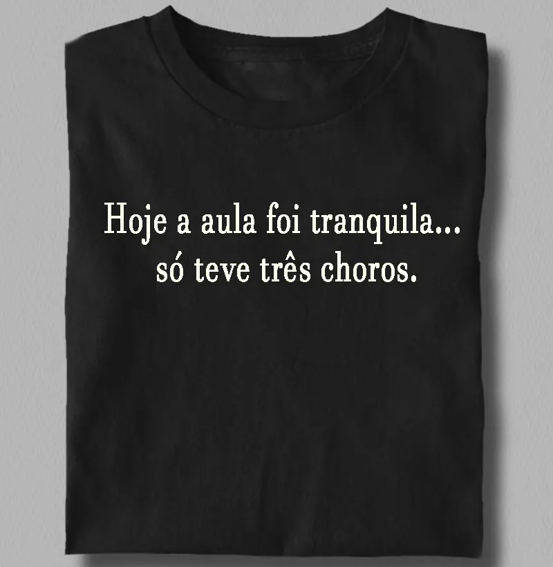 Aula tranquila, poucos choros
