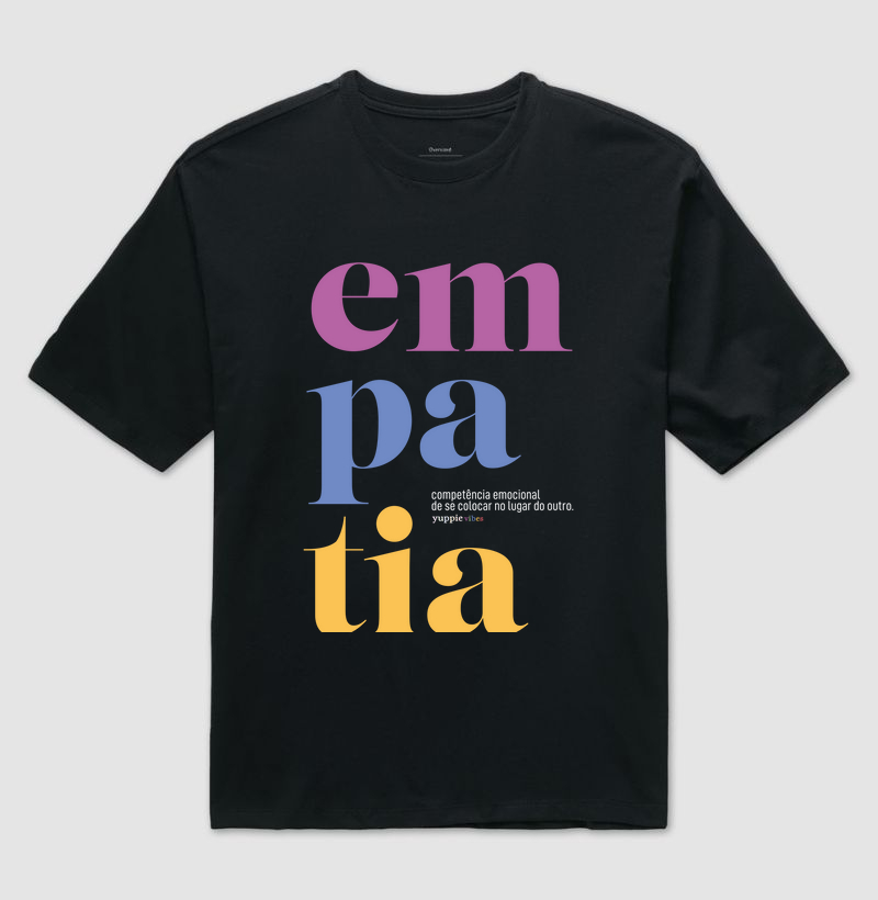 Camiseta Preta Oversized - Vibe Empatia