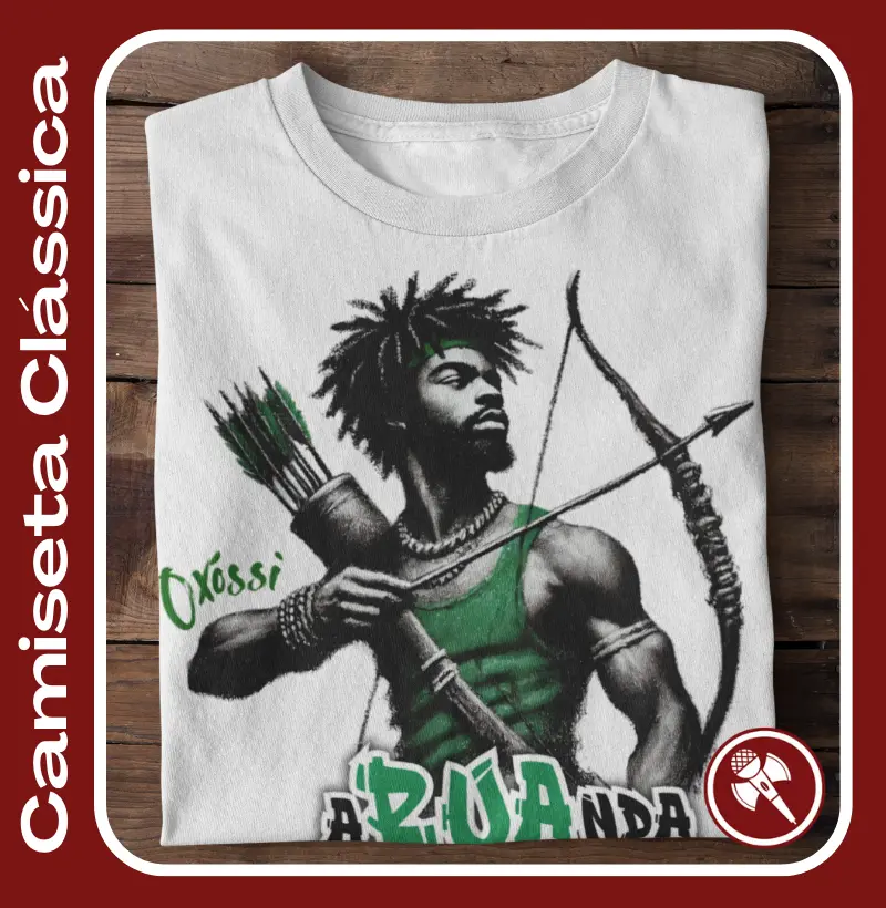 Camiseta Clássica - Oxóssi 05- Coleção aRUAnda