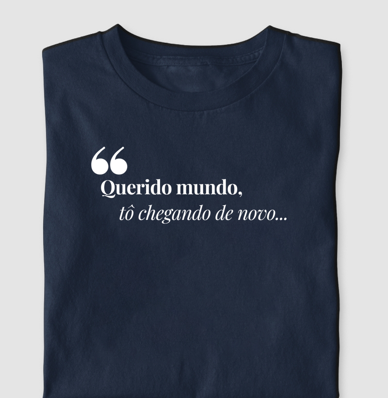 Querido mundo, tô chegando de novo...