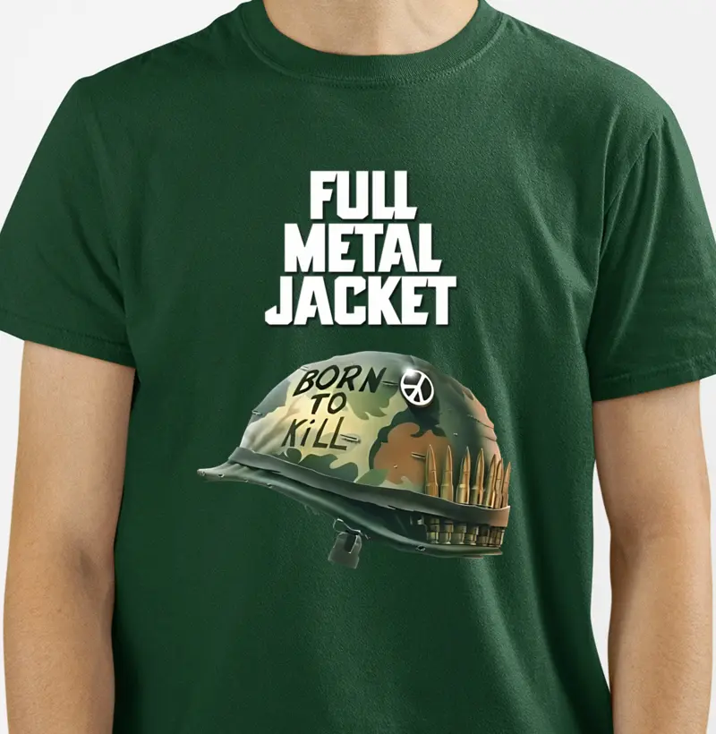 🎖️ Camiseta Full Metal Jacket – Nascido Para Matar