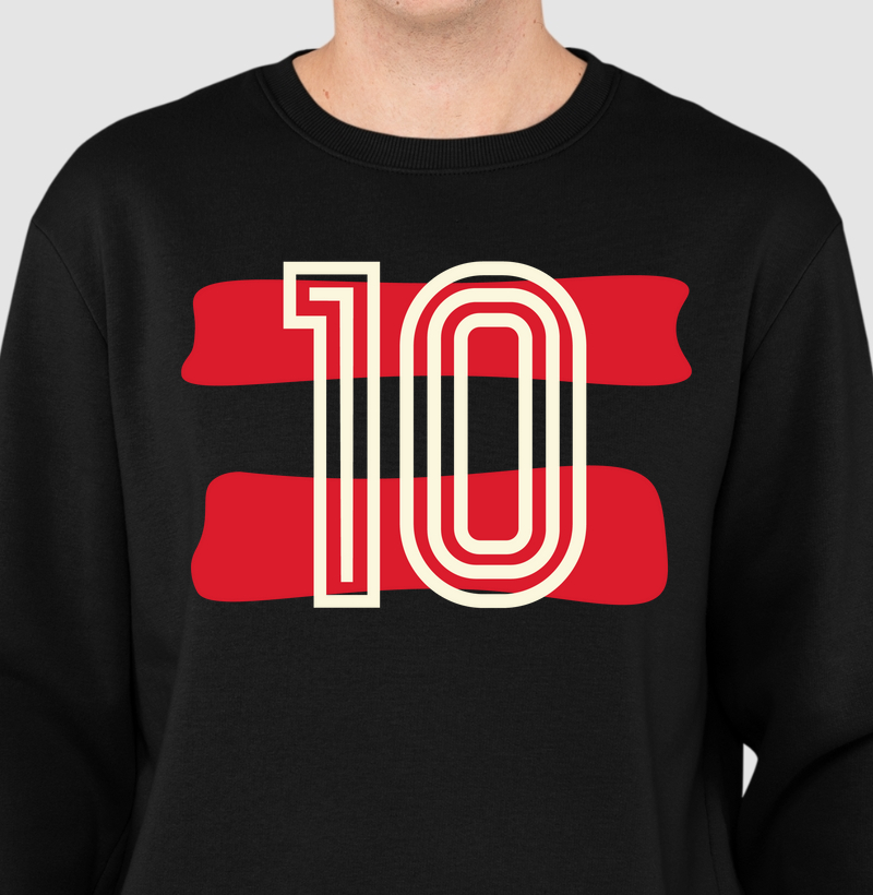 Moletom camisa 10 rubro negra