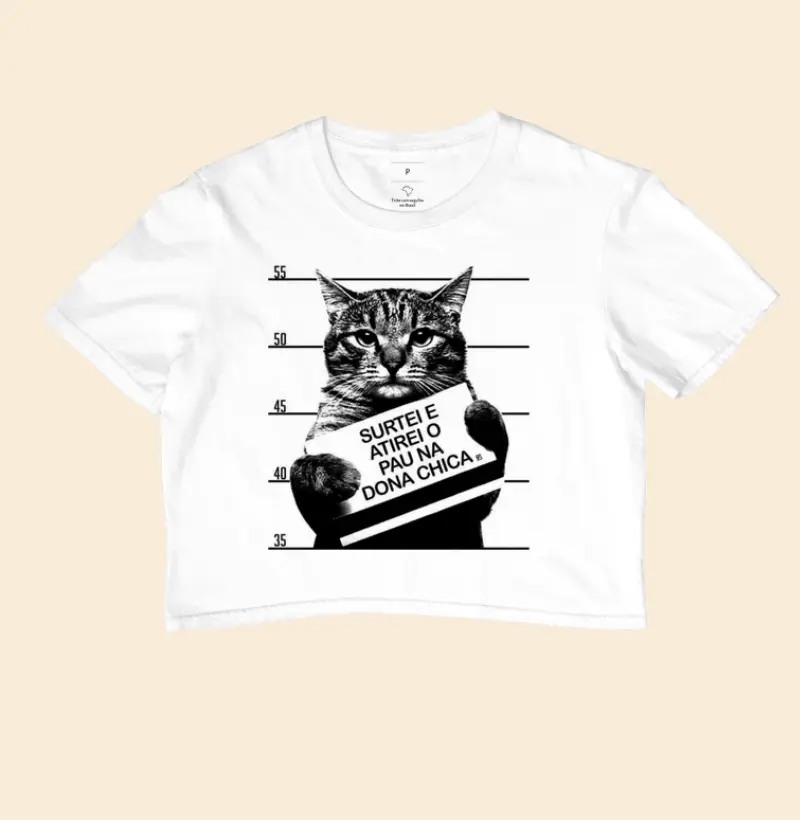 Cropped Surtei e atirei o pau na Dona Chica