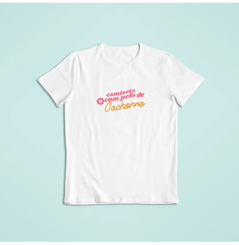Camiseta com pelo de cachorro
