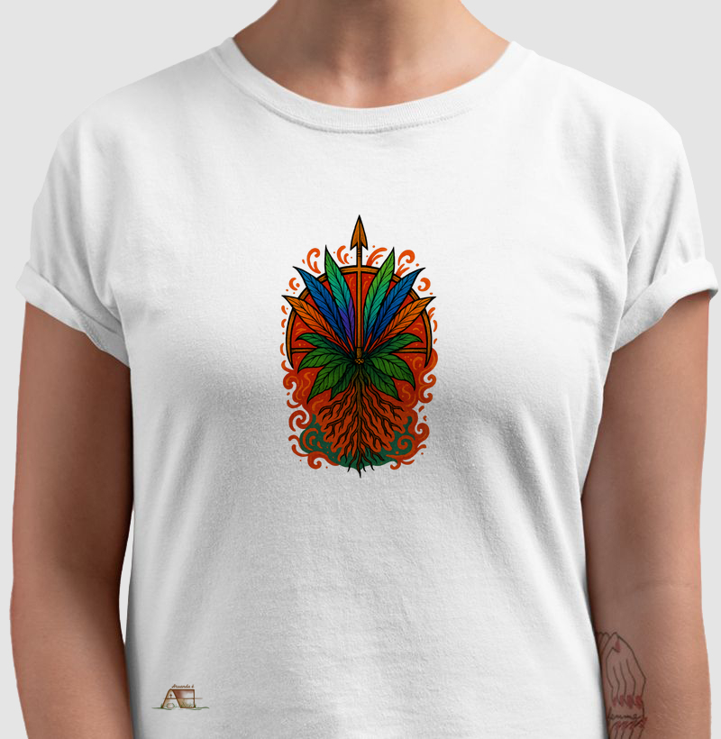 Camiseta Aruanda ê Caboclo Arranca-Toco 100% Algodão