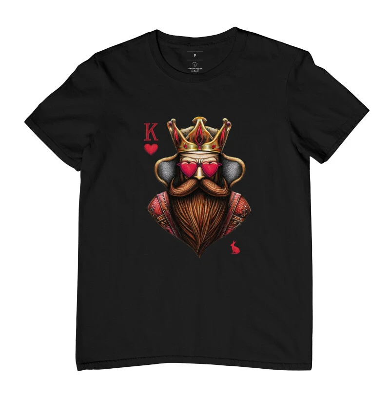 Camiseta 100% algodão REI DE COPAS