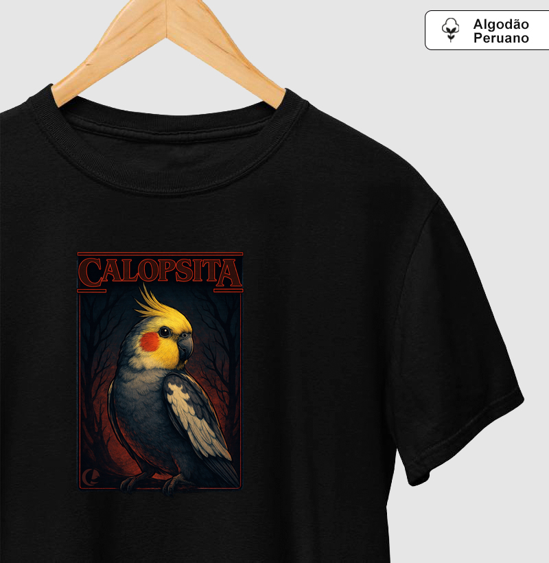 Camiseta Algodão Peruano Calopsita Upside Down