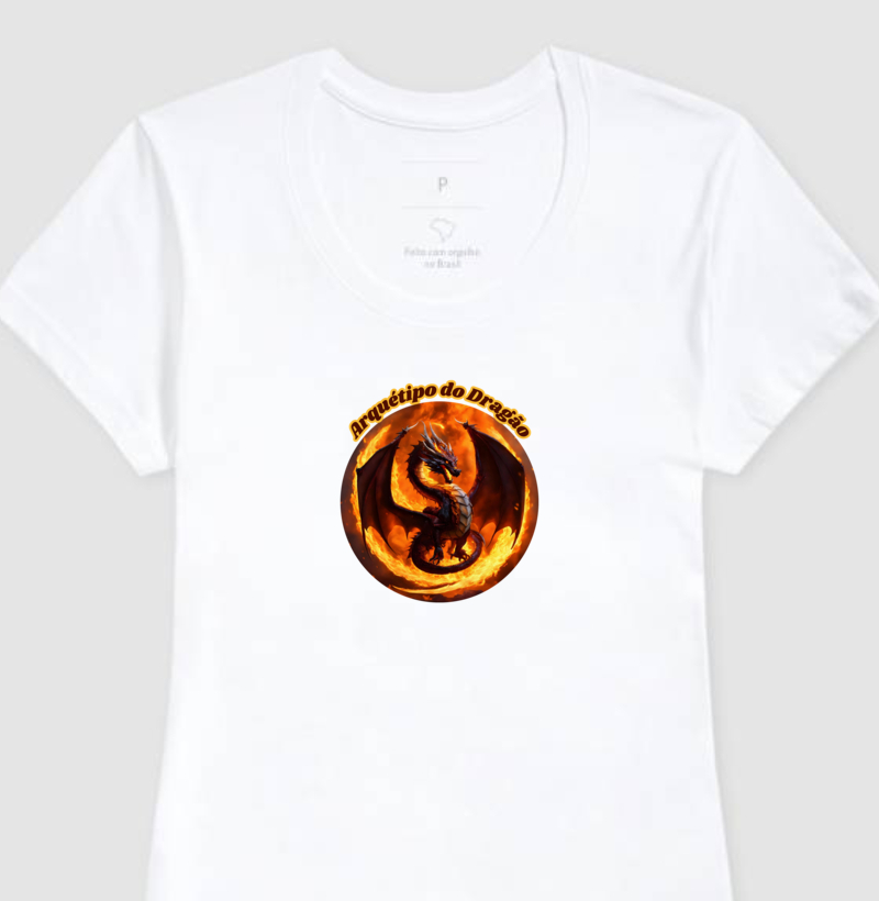 Camiseta Feminina Arquétipo do Dragão Renovação e Crescimento