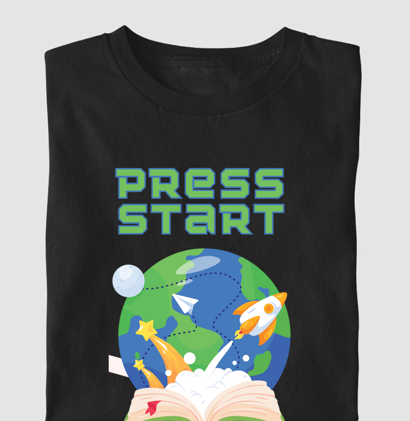 Camiseta Infantil Press Start