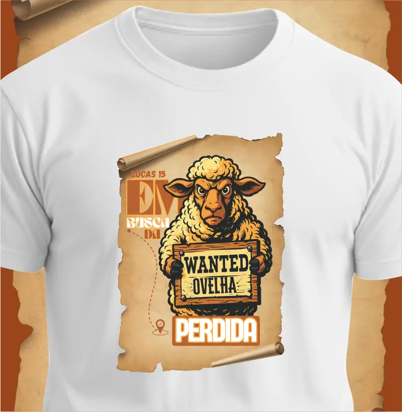 Camiseta em busca da ovelha perdida