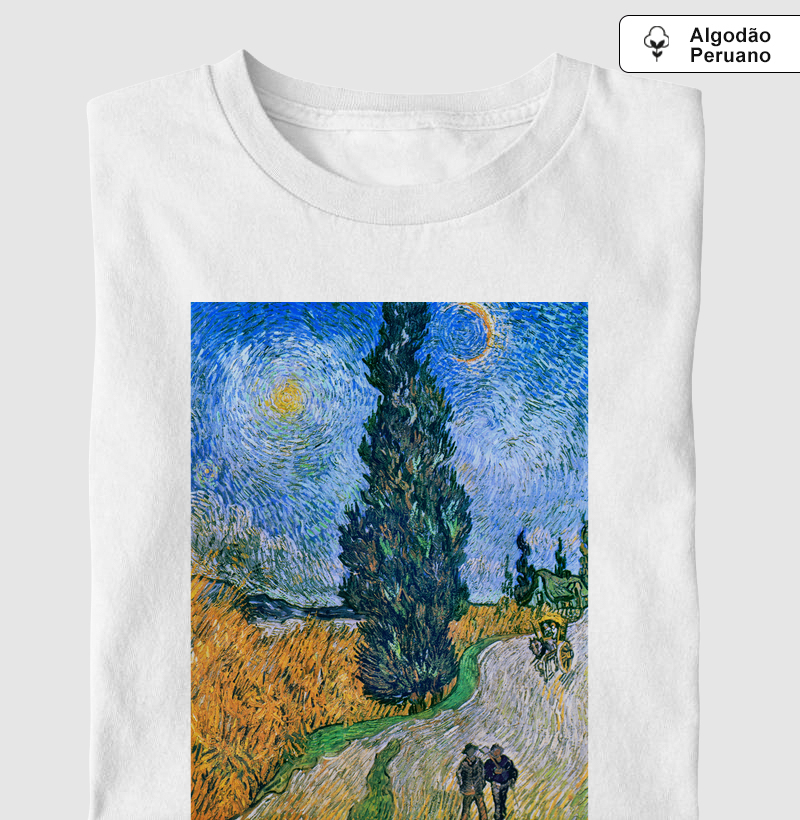 Vincent van Gogh's Road with Cypress and Star (1890)