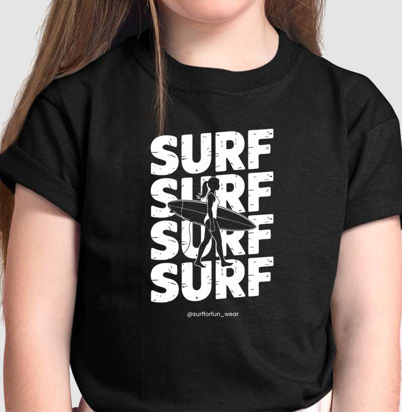 Camiseta Infantil Feminina - Surf e mais Surf | Surf For Fun Wear