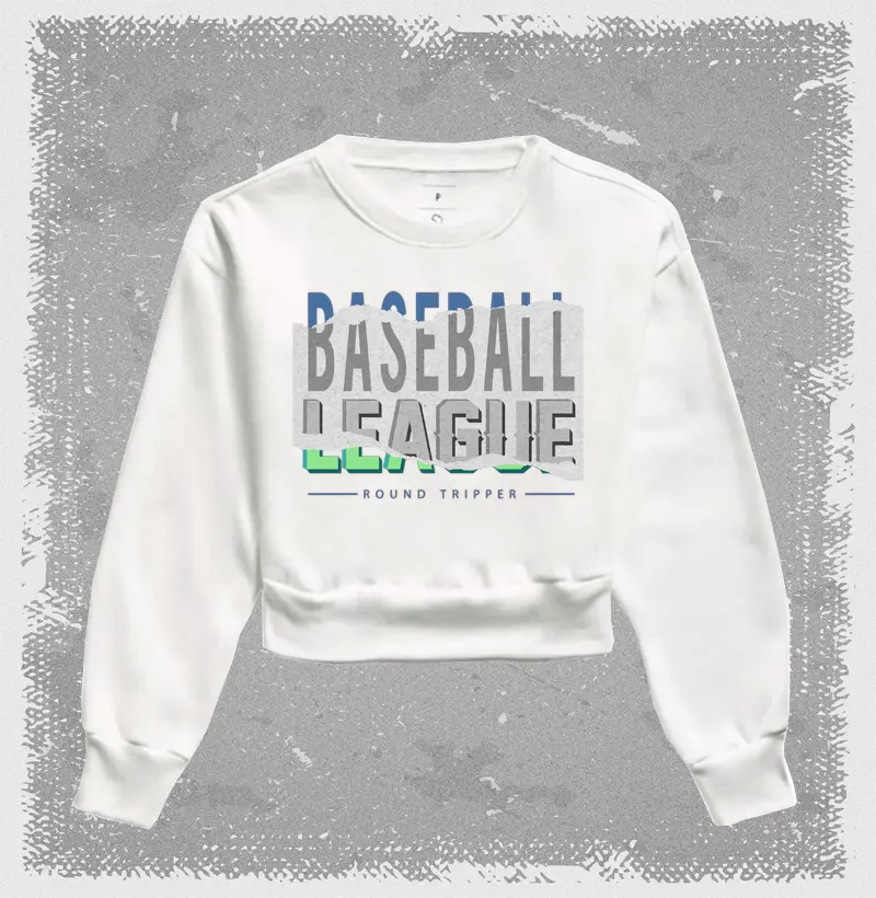 Moletom cropped Baseball League