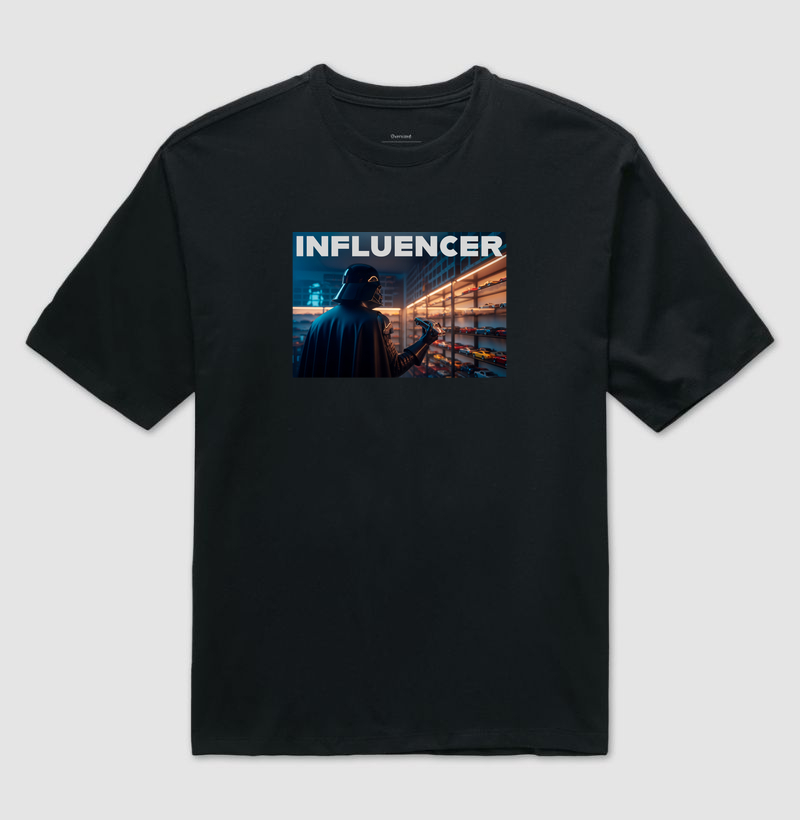 Camiseta Oversized influencer Dark Side Collector – edição lendária e limitada