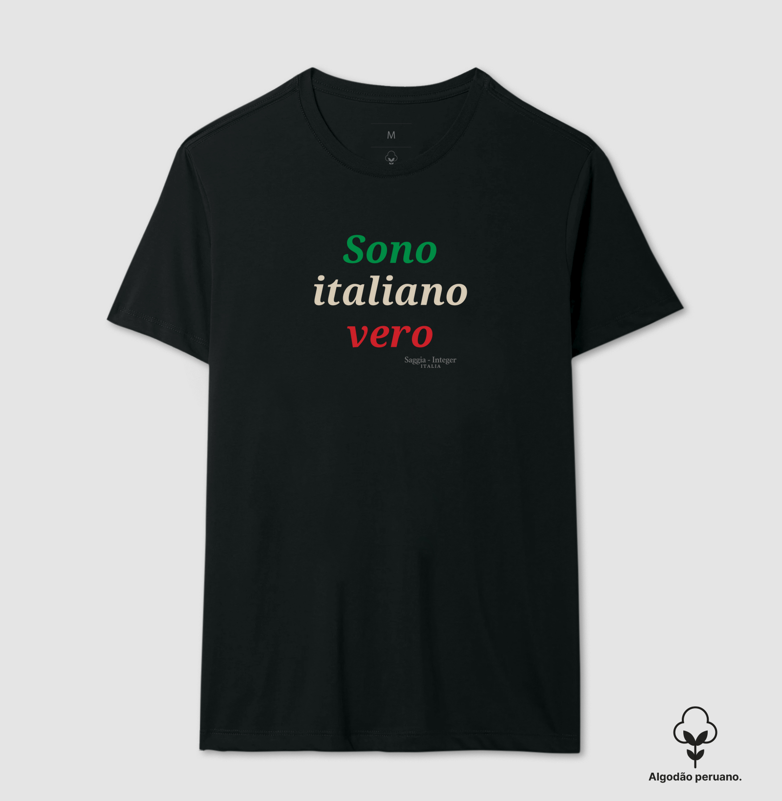 Camiseta Pima Italia Bel Paese Sono Italiano Vero 00009- Mann