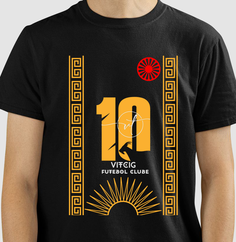 FUTEBOL CLUBE.  T-SHIRT Black Rom - Coleção CLUBES VITCIG