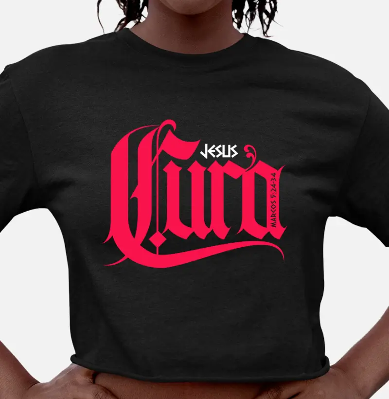 Camiseta - Jesus Cura, Marcos 5:24-34