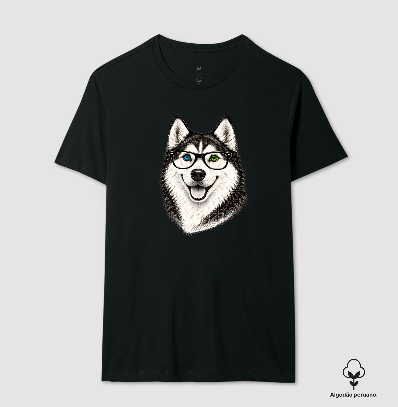 Husky siberiano de óculos