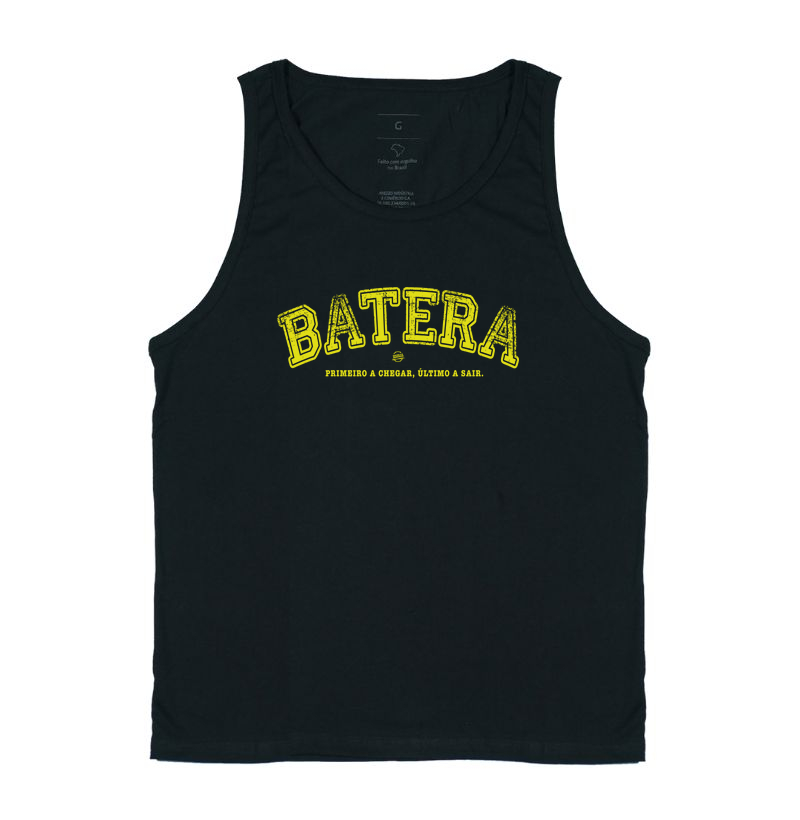 Batera. Primeiro a chegar, último a sair (preta e amarela)