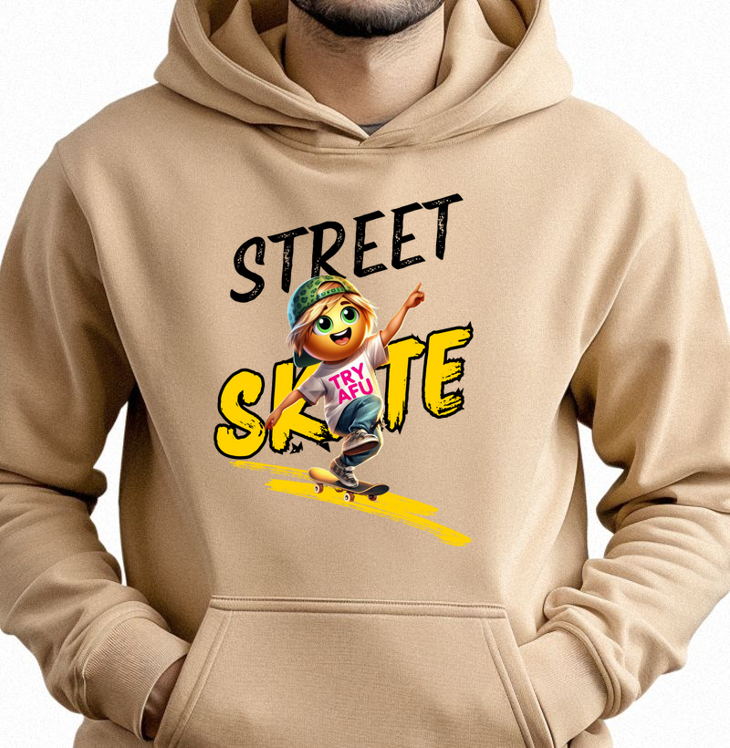 🔥 Moletom "Canguru" Hoodie Slim Estampa Exclusiva "Try Afú Street Skate" – Conforto, Estilo e Atitude no Frio! 🔥