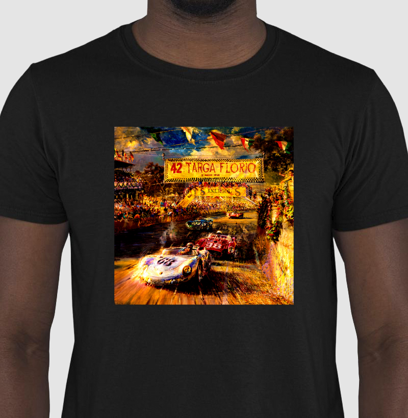 camiseta corrida carros antigos