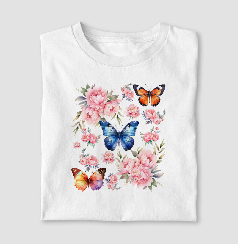 Camiseta Borboletas & Flores