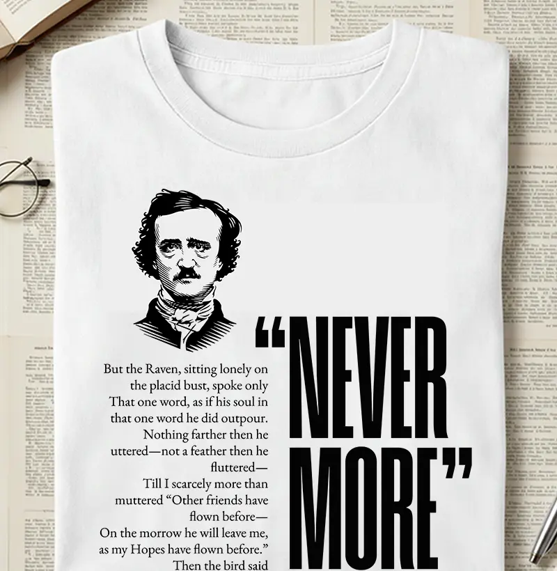 Camiseta Edgar Allan Poe - Nevermore