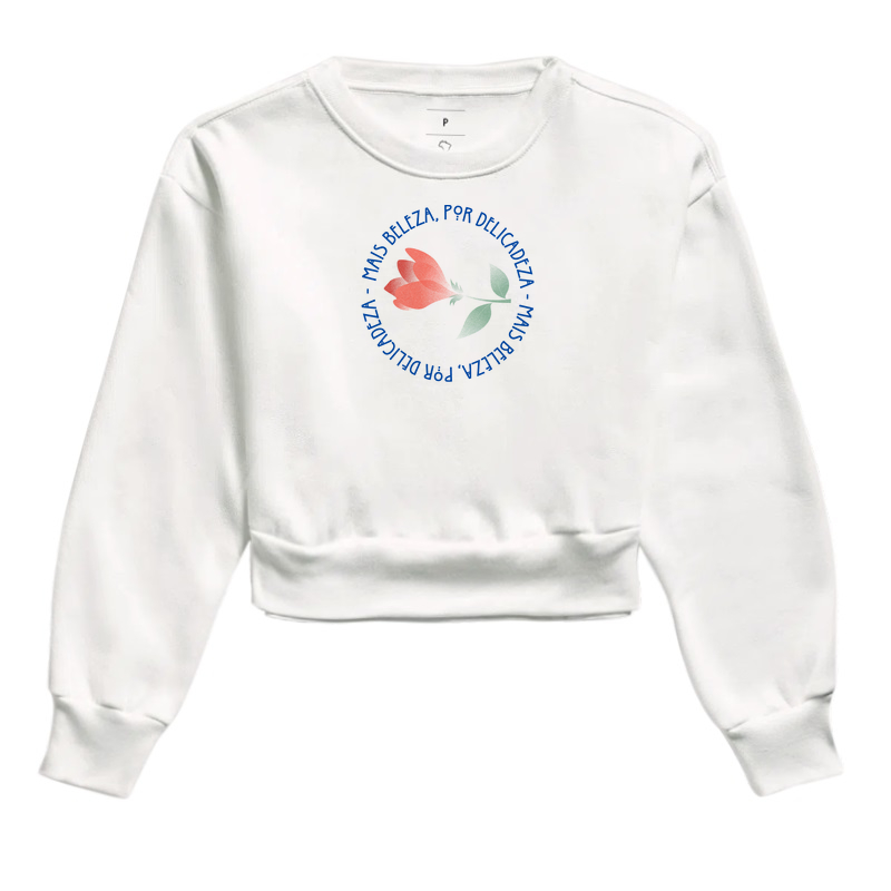 Estampa Rosa Mais Beleza - Branco Fem.