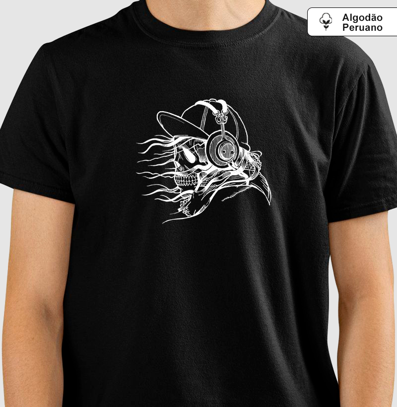 Camisa Algodão Peruano caveira Wind (V. White)