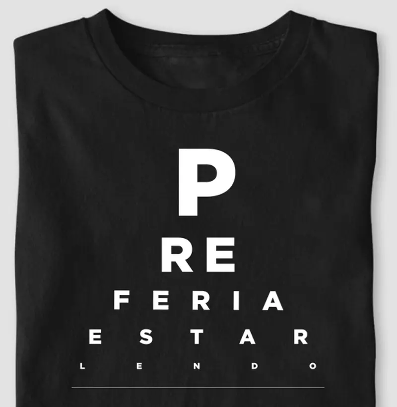 Camiseta - Preferia Estar Lendo