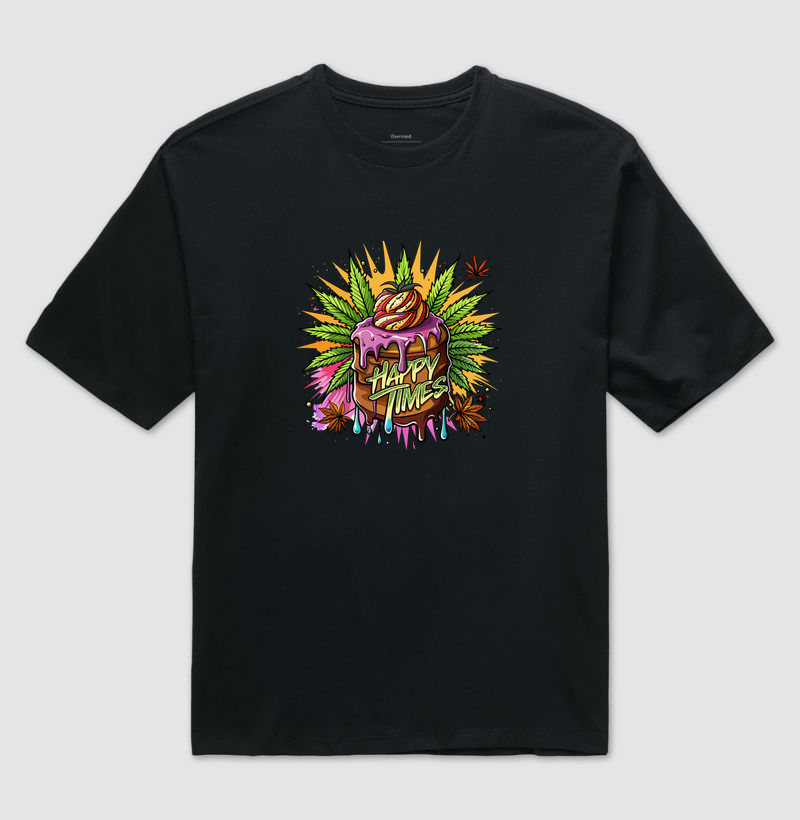 Camiseta Oversized Happy Times