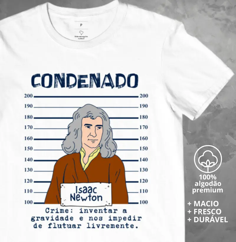 Camiseta Mugshot Isaac Newton
