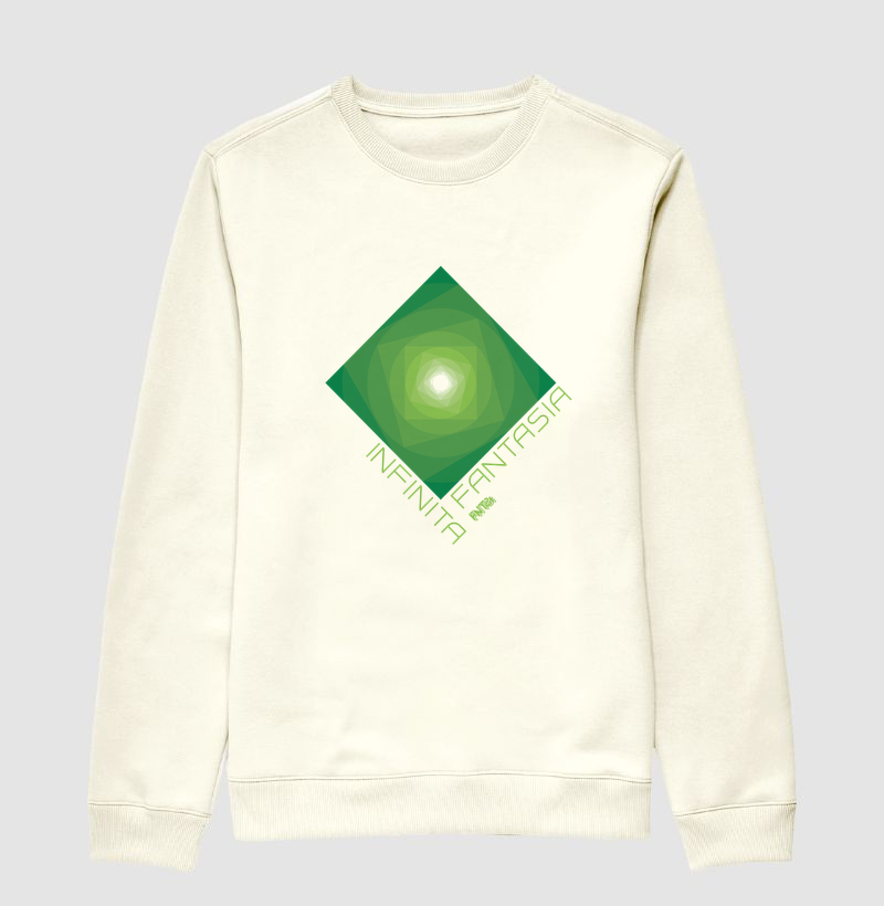 MOLETOM SUÉTER SLIM "INFINITA FANTASIA" / VERDE - ESTAMPA GRANDE