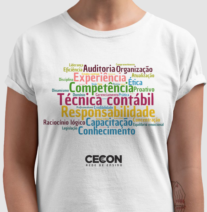 Camisa palavras contabilidade