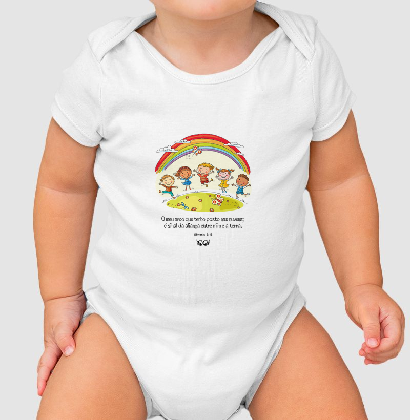Body Infantil O meu arco tenho posto nas nuvens.