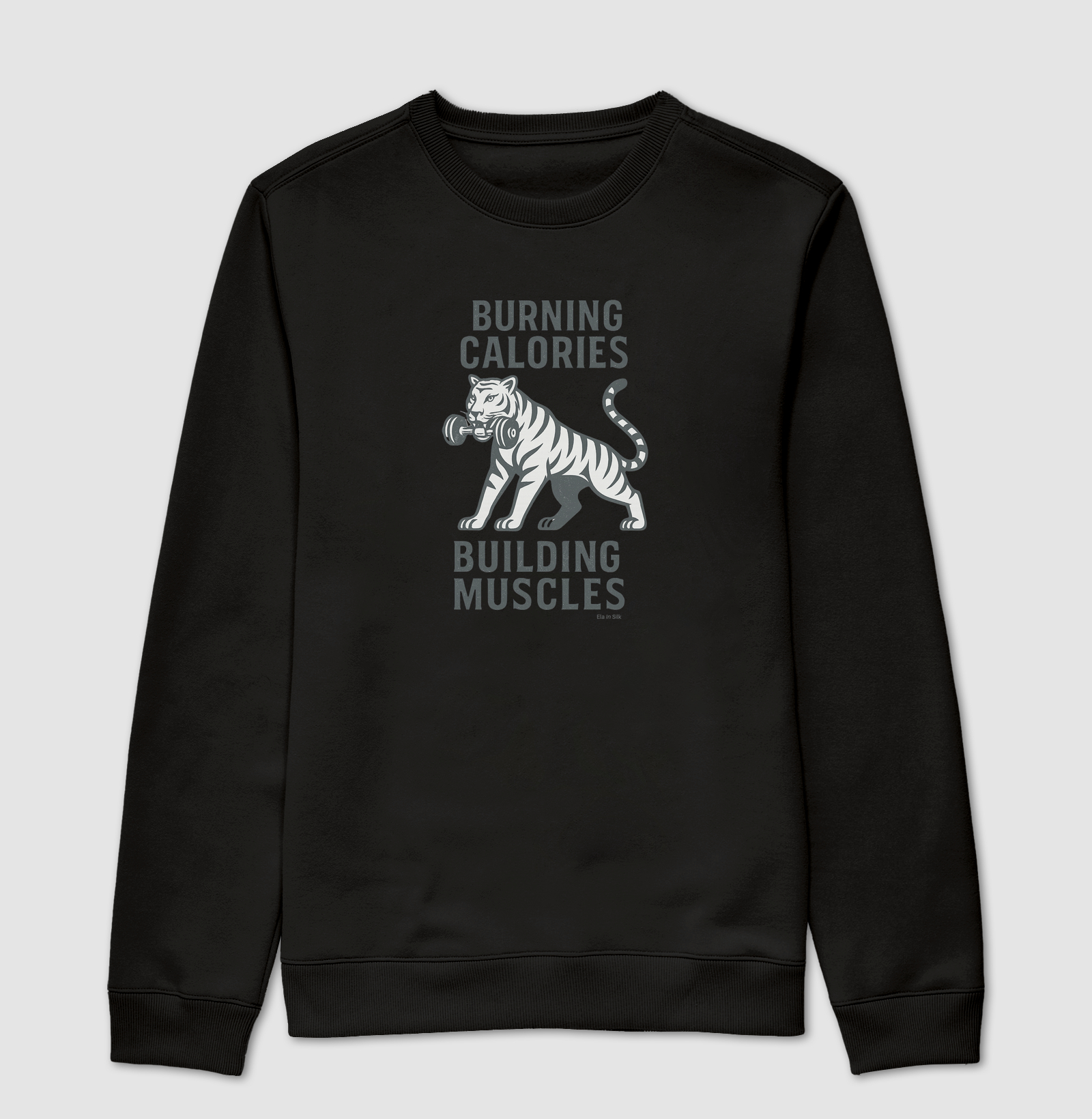 Burning calories. Building muscles - monocromático