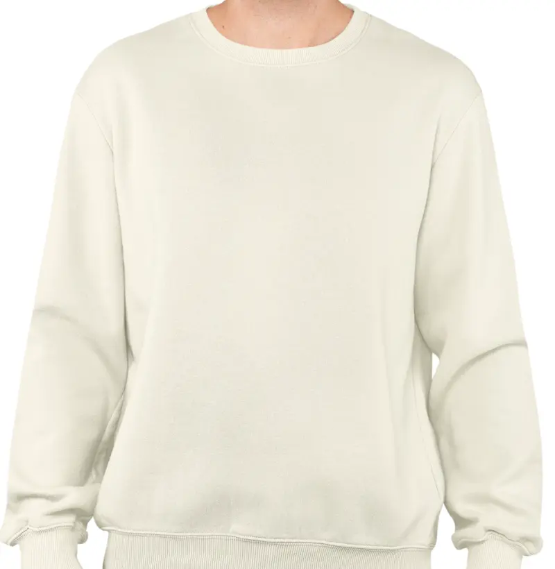 Novo Moletom Suéter Slim Off White Básico 