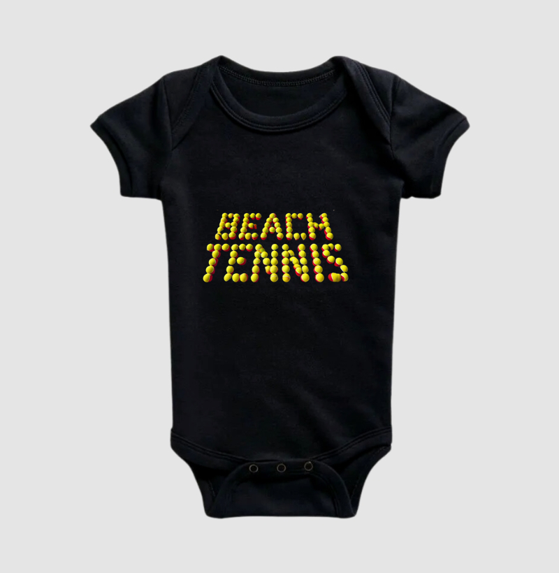 Estampa - Beach Tennis escrito com bolinhas