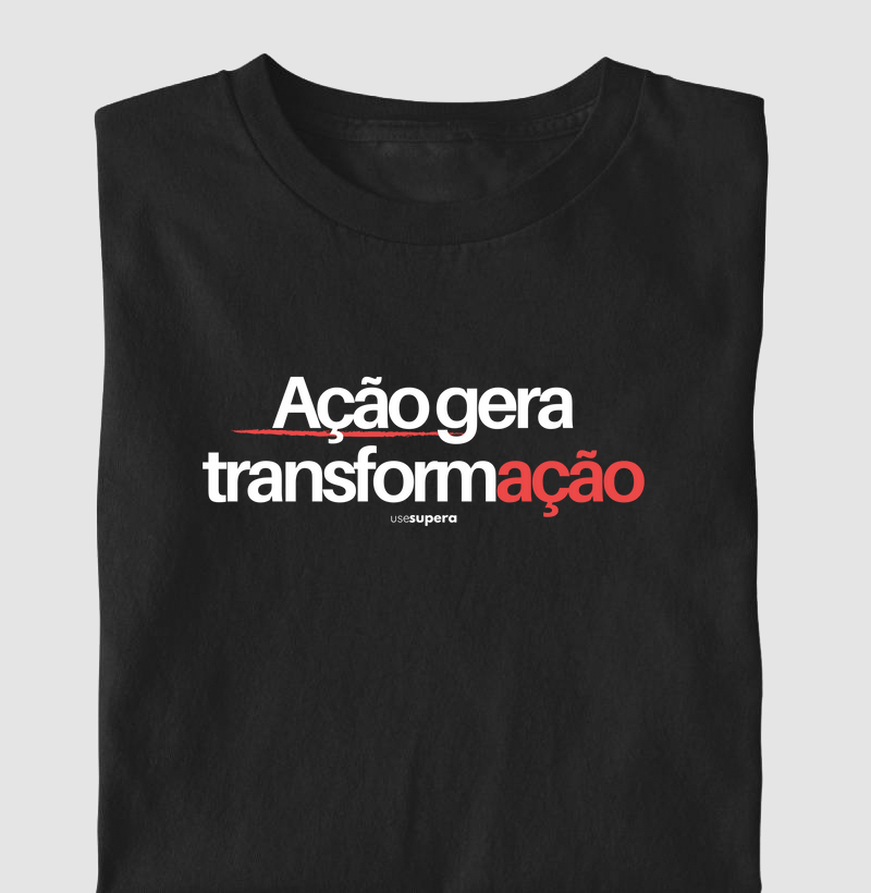 "Ação gera transformação" vermelho