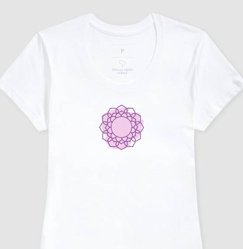 Mandala Coronochacra - camiseta feminina