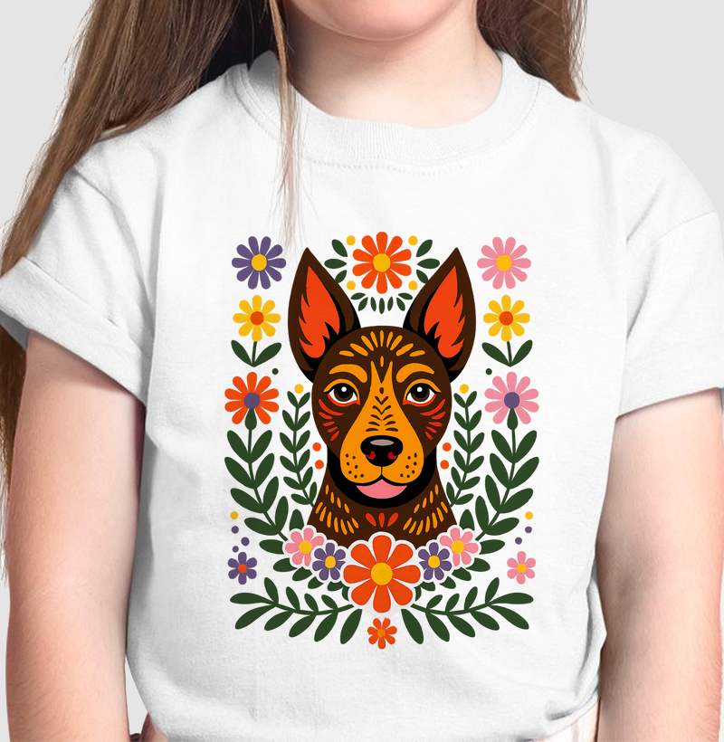 Camiseta infantil SRD Folk Jardim