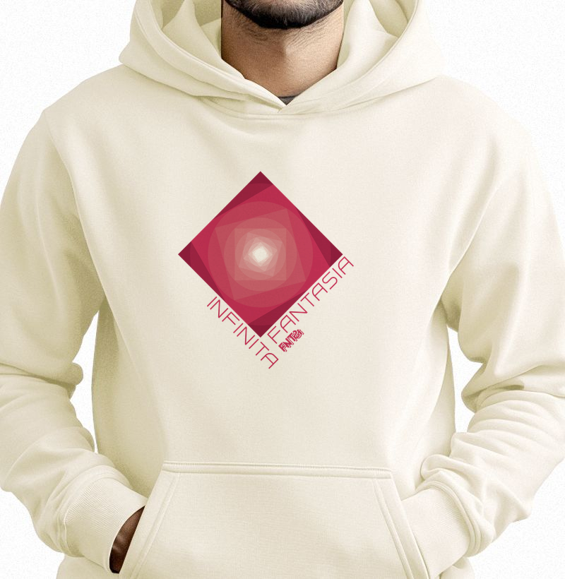 MOLETOM HOODIE SLIM "INFINITA FANTASIA" / MAGENTA ESTAMPA MÉDIA