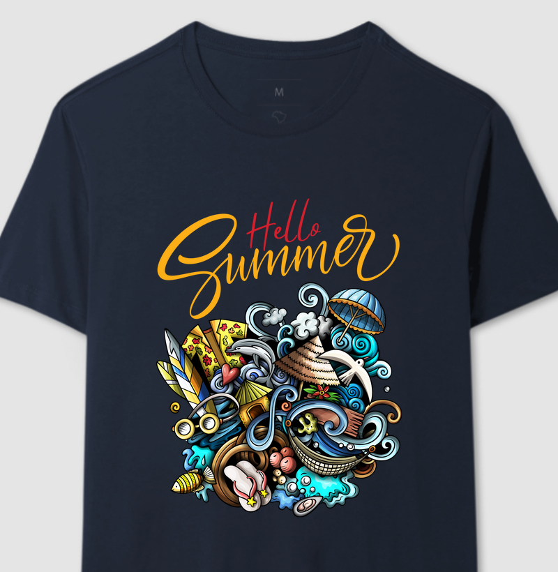 Camiseta Masculina Hello Summer [Reserva Ink]